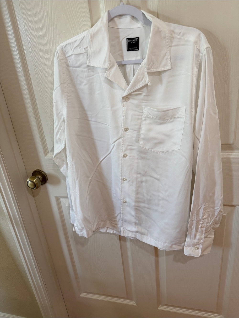 Todd Snyder White Hollywood One Pocket Button-Up Shirt Sz S. Box46